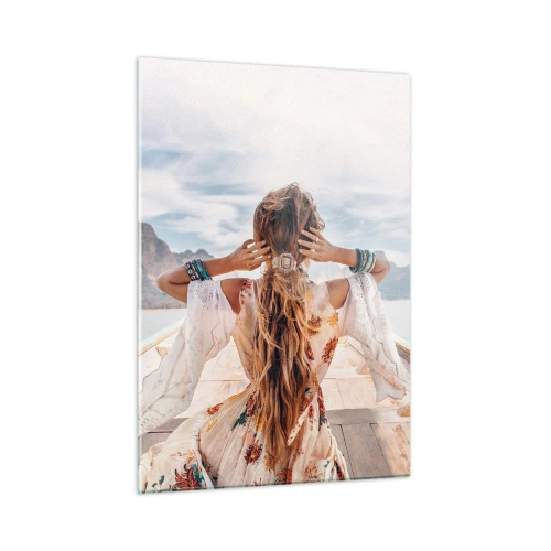 Quadro em vidro - A caminho da felicidade - 50x70 cm