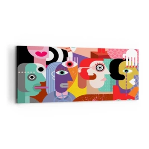 Quadro em tela - Viemos da parte do Sr. Picasso - 100x40 cm