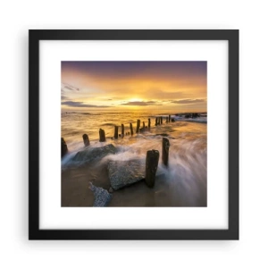 Pôster com moldura preta - A beleza crua do Mar Báltico - 30x30 cm