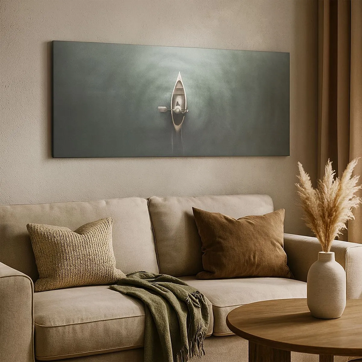 Quadro em tela - Através do lago da lua - 100x40 cm