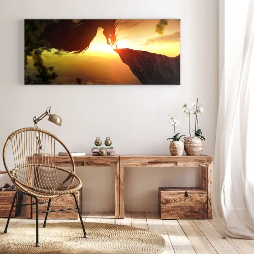 Quadro em tela - O matador de dragões - 90x30 cm