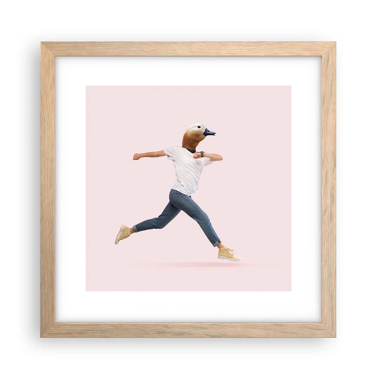 Pôster com moldura de carvalho claro - Uma pitada de absurdo - 30x30 cm