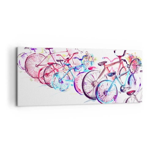 Quadro em tela - Reunião do Clube Antimoto - 120x50 cm