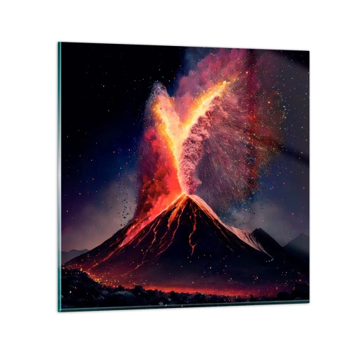 Quadro em vidro - Beleza e terror - 70x70 cm