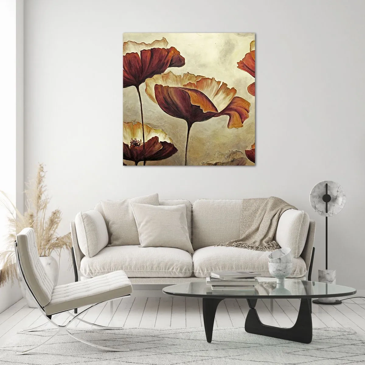 Quadro em vidro - Prados e pradarias - 40x40 cm