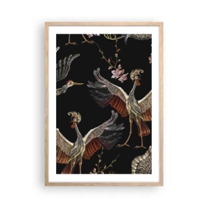 Pôster com moldura de carvalho claro - O pássaro de conto de fadas - 50x70 cm