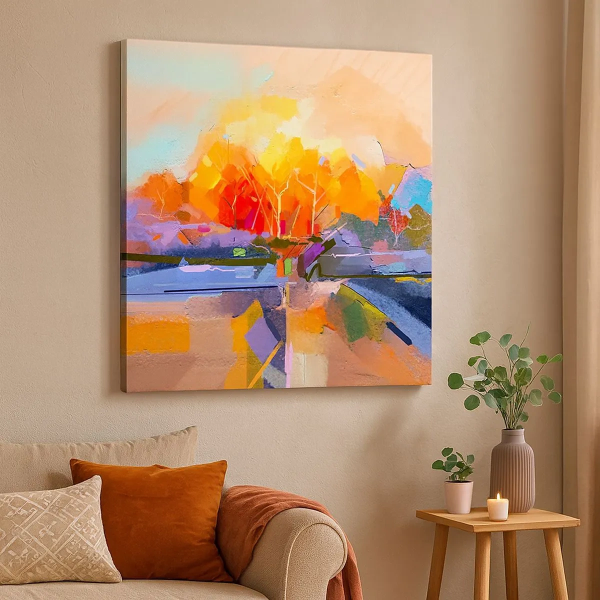 Quadro em tela - O outono chegou - 30x30 cm