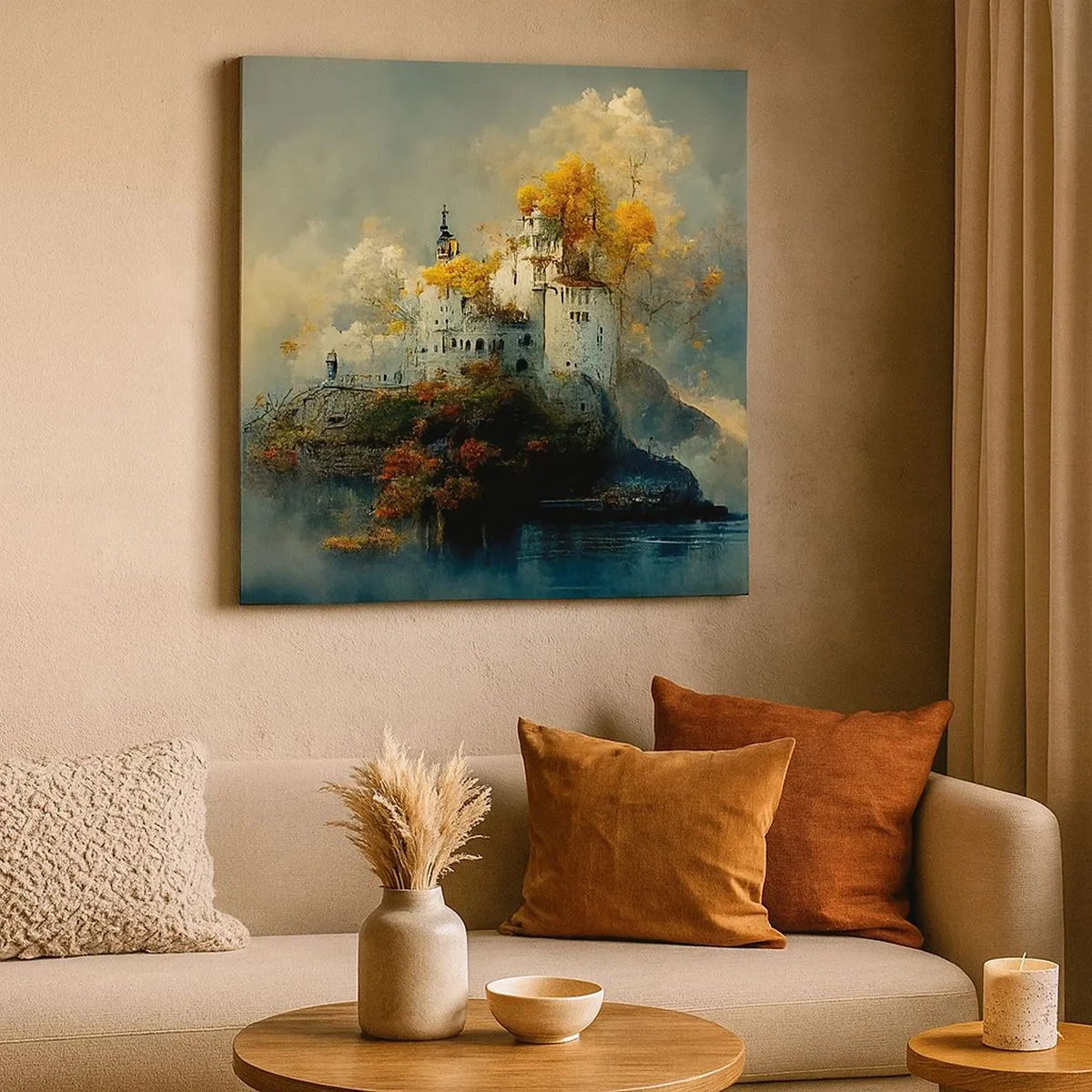 Quadro em tela - O começo de uma história romântica - 30x30 cm