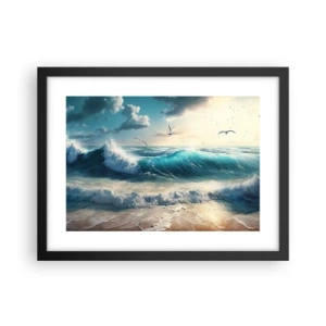 Pôster com moldura preta - Cantarola apenas para si - 40x30 cm