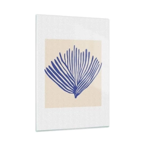 Quadro em vidro - Ventilador azul - 50x70 cm