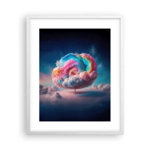 Pôster em moldura branca - O sonho de um parque de diversões - 40x50 cm