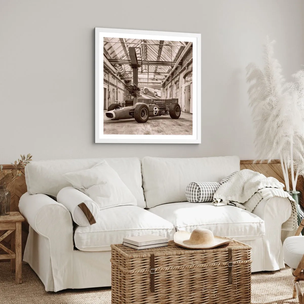 Pôster em moldura branca - O descanso do vencedor - 60x60 cm