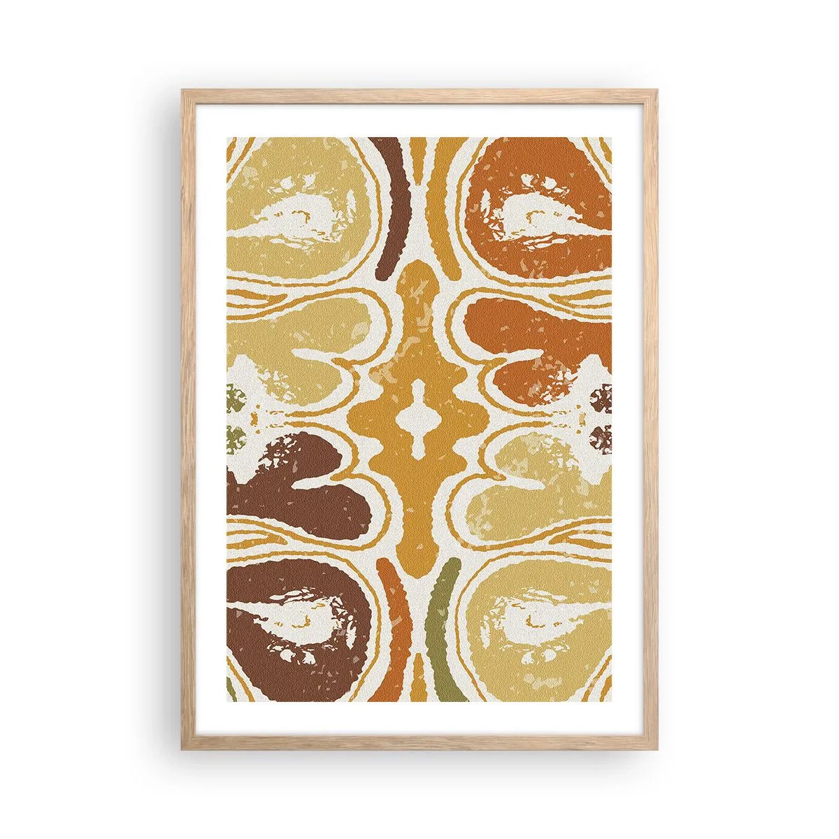 Pôster com moldura de carvalho claro - Abstração sentimental - 50x70 cm