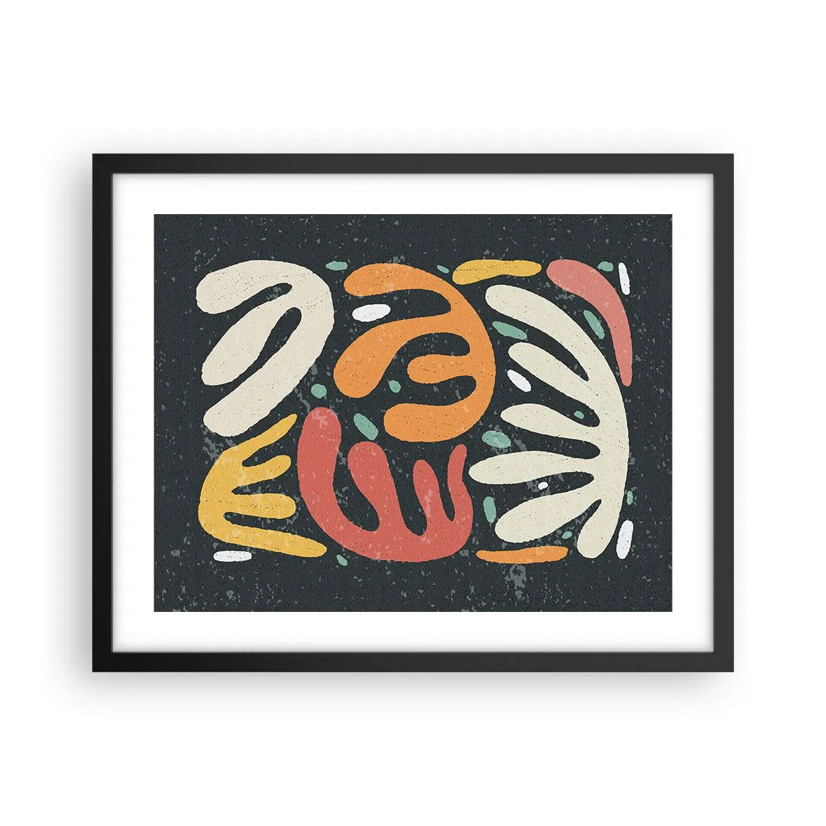 Pôster com moldura preta - Composição – estou prestes a pegar-te - 50x40 cm