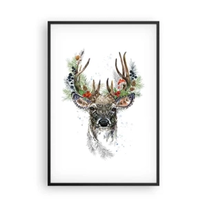 Pôster com moldura preta - Num manto festivo - 61x91 cm