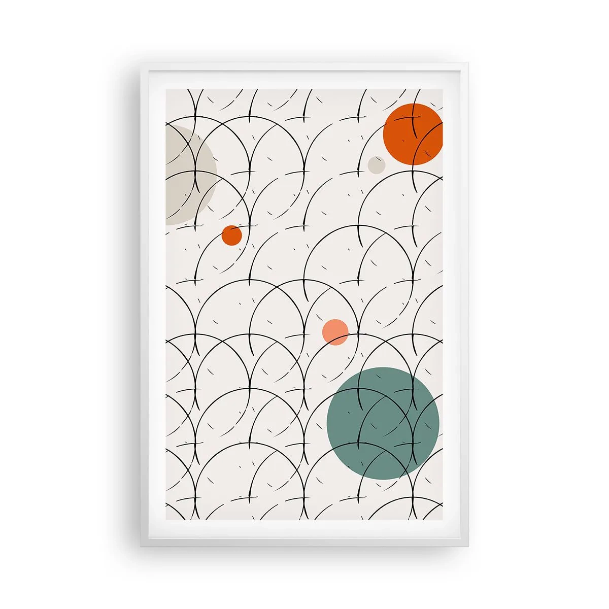 Pôster em moldura branca - No espírito da pop art - 61x91 cm