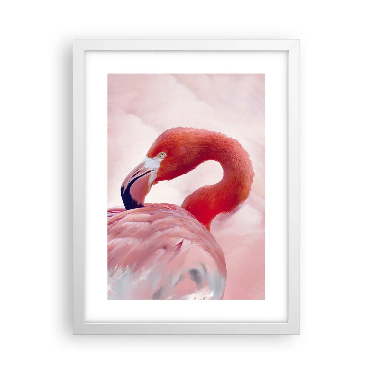 Pôster em moldura branca - Beleza das aves - 30x40 cm