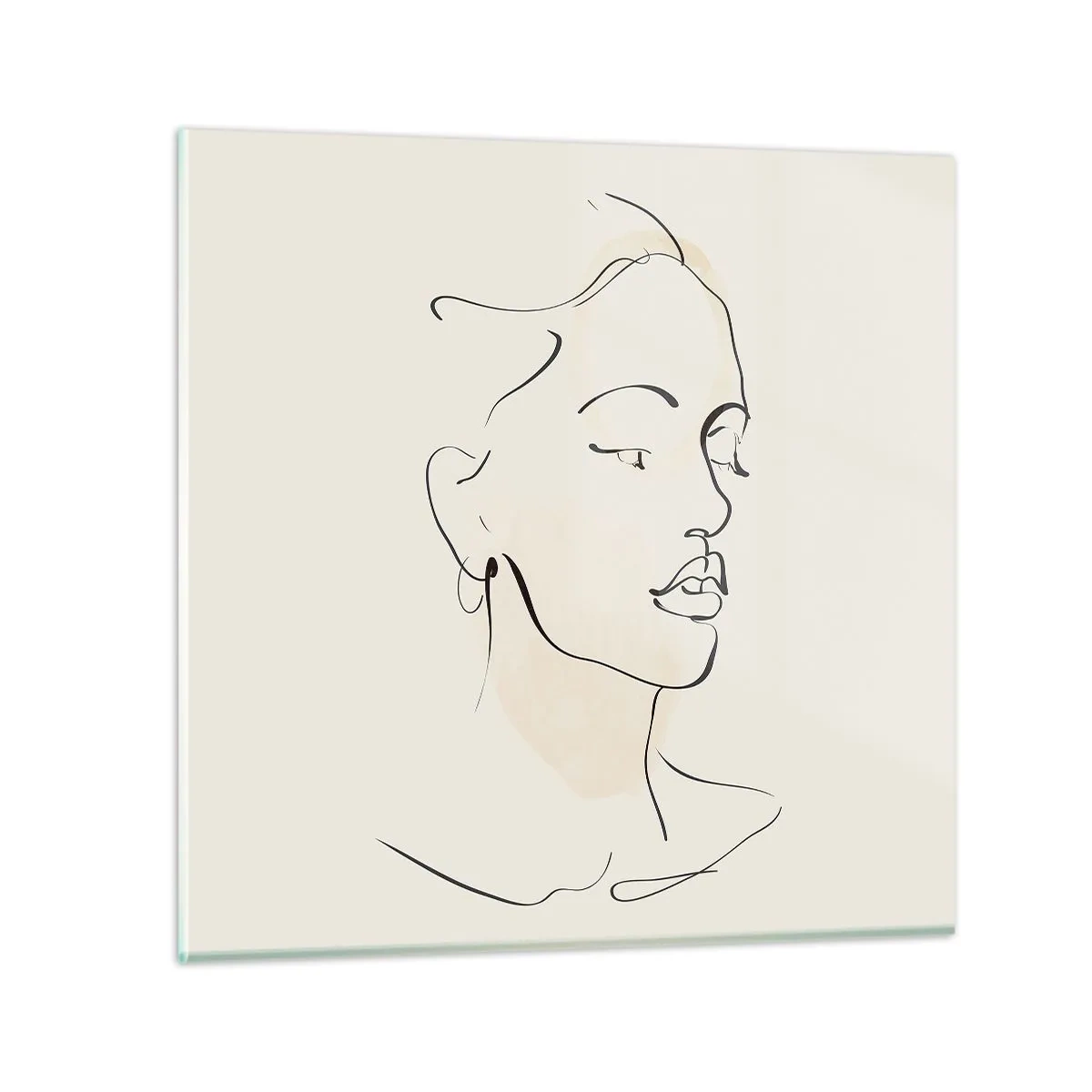 Quadro em vidro - Uma certa linha - 60x60 cm