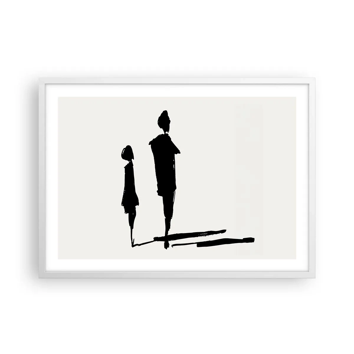 Pôster em moldura branca - Certeza que juntos? - 70x50 cm