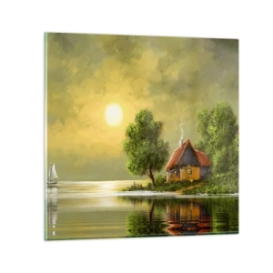 Quadro em vidro - Lindo como uma paisagem - 30x30 cm