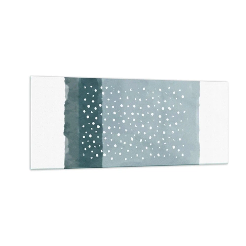 Quadro em vidro - Cultivado em azul - 100x40 cm