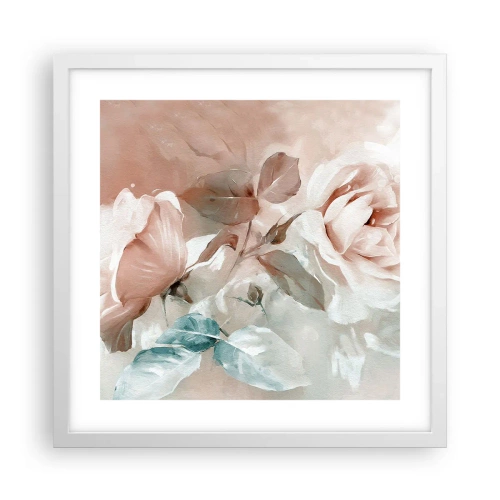 Pôster em moldura branca - O espírito do romantismo - 40x40 cm