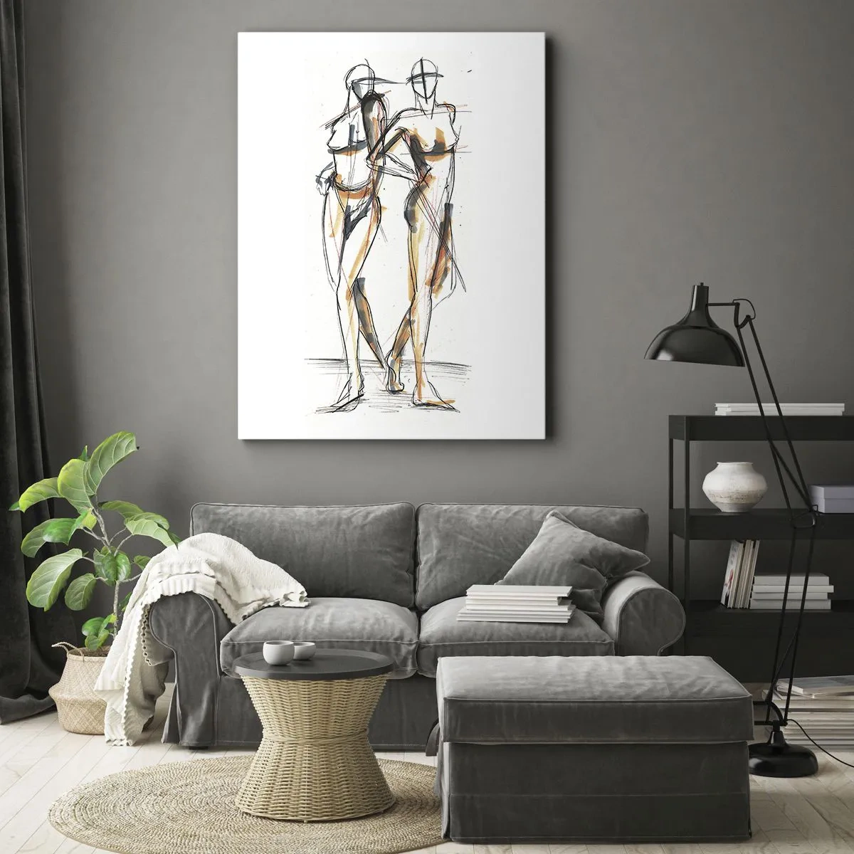 Quadro em tela - Um estudo do encanto - 45x80 cm