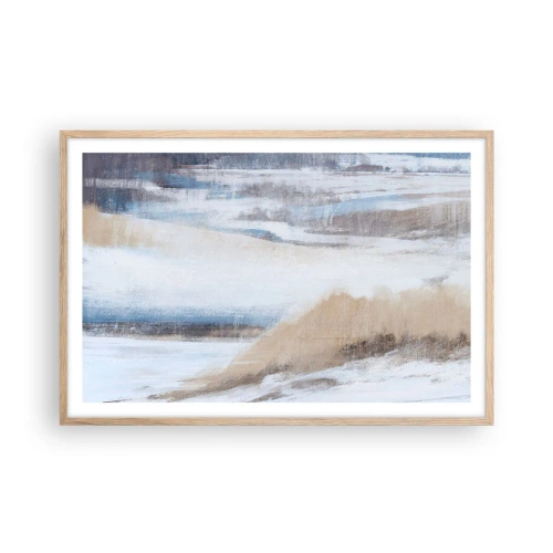 Pôster com moldura de carvalho claro - Composição de inverno - 91x61 cm
