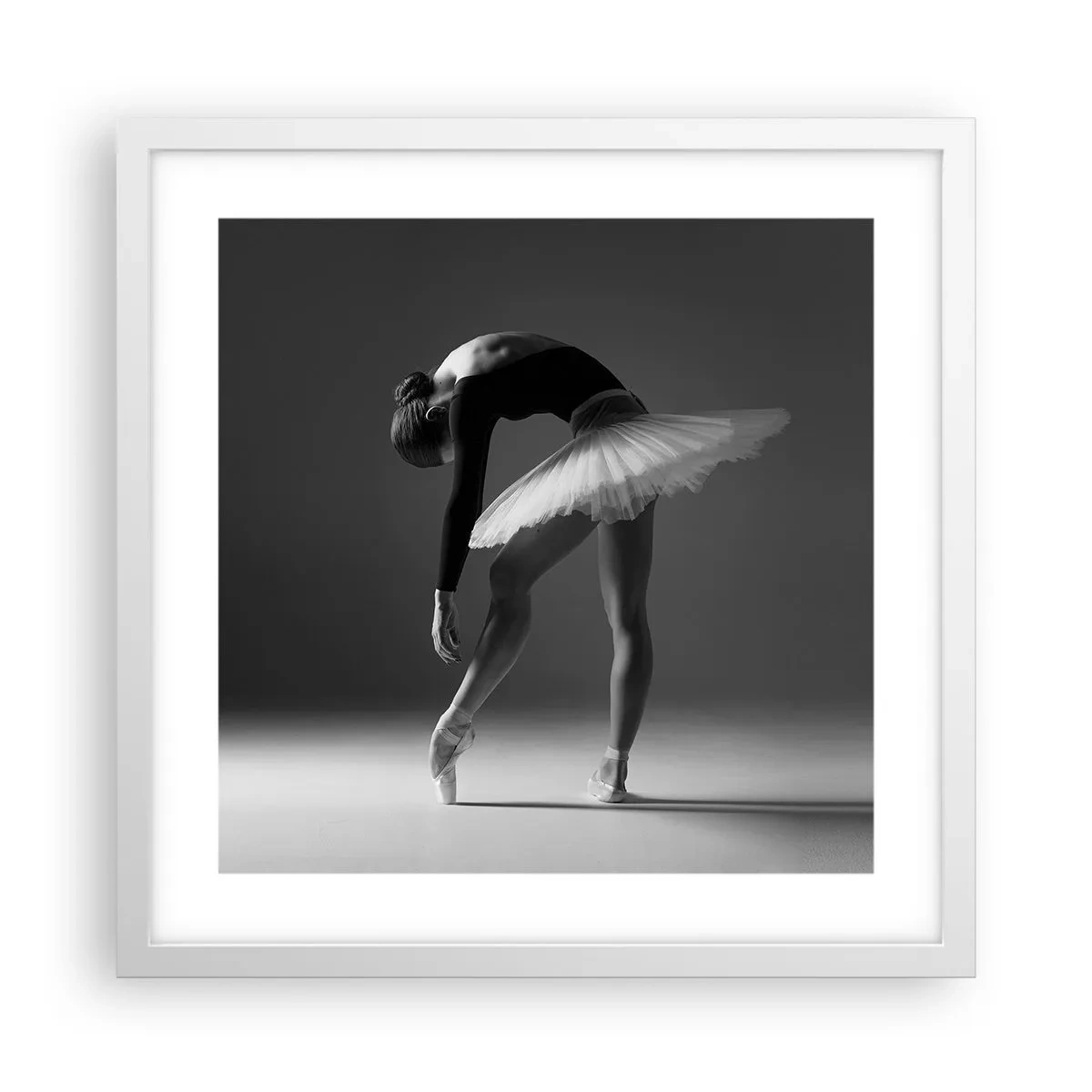 Pôster em moldura branca - Bella balerina - 40x40 cm