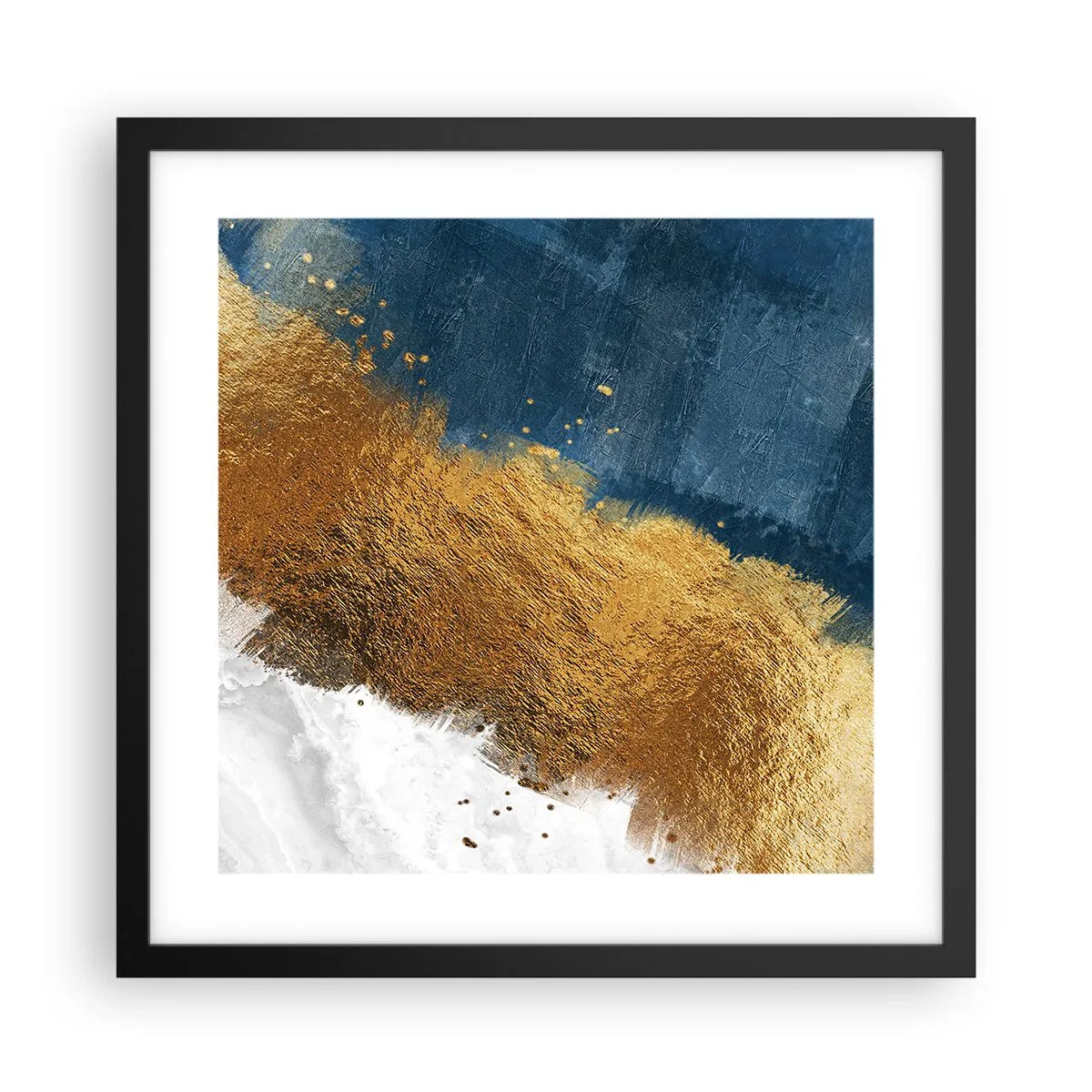 Pôster com moldura preta - As cores do verão - 40x40 cm
