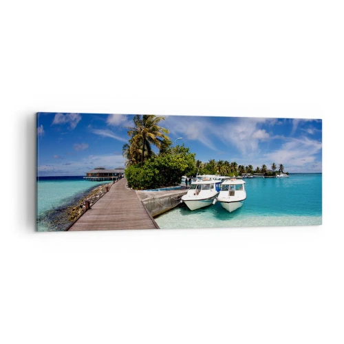 Quadro em tela - No entanto, o paraíso existe - 140x50 cm