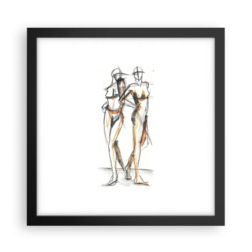 Pôster com moldura preta - Um estudo do encanto - 30x30 cm