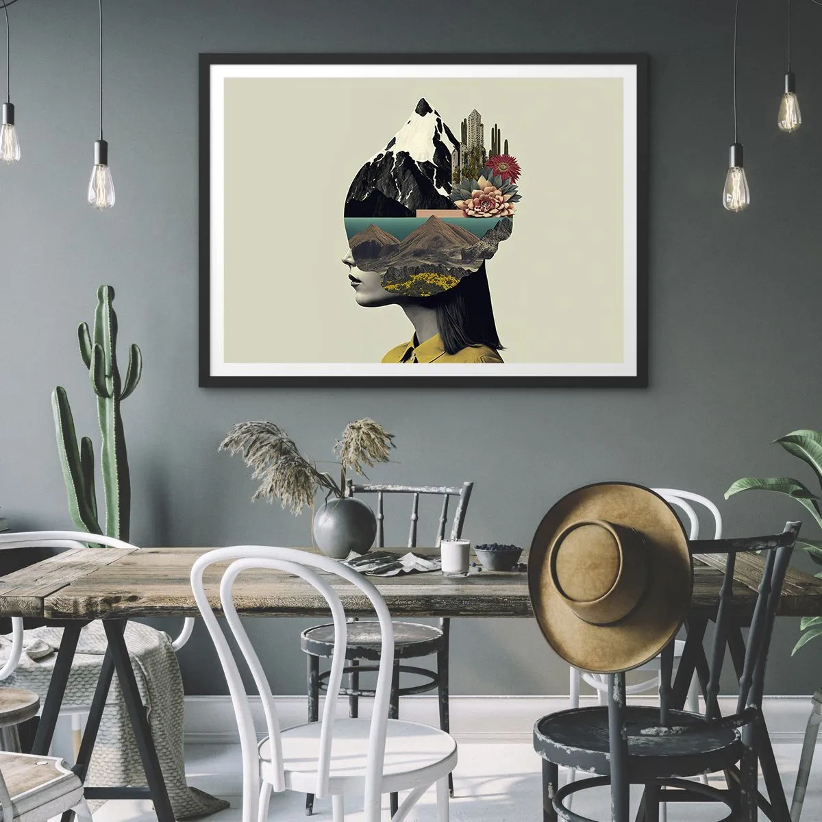 Pôster com moldura preta - Mulher – sempre um mistério - 70x50 cm