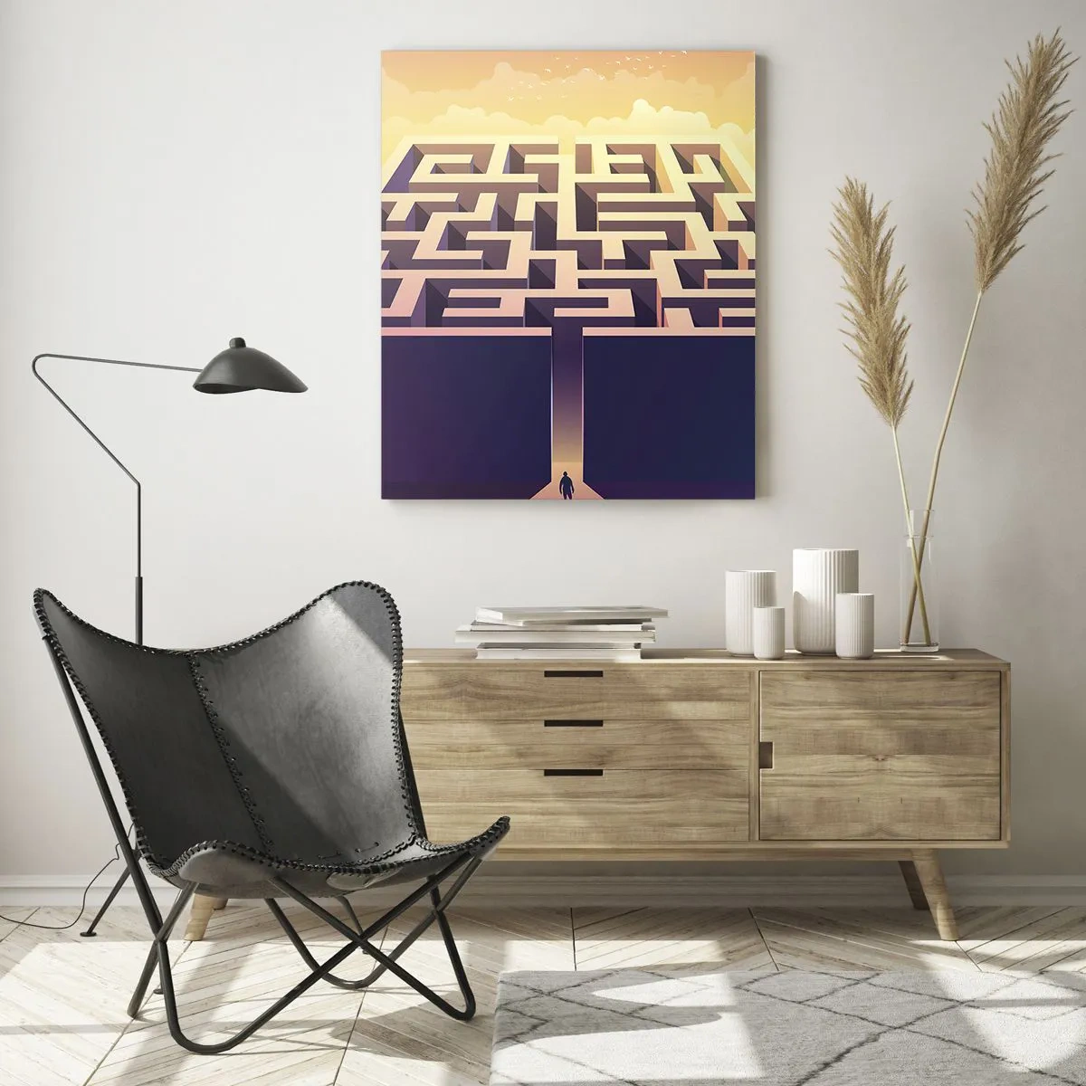 Quadro em vidro - Hora de decisão - 80x120 cm