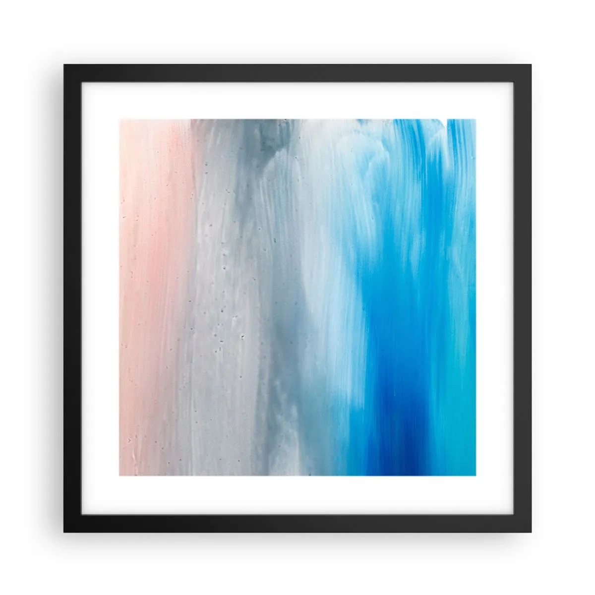 Pôster com moldura preta - Elementos: ar - 40x40 cm