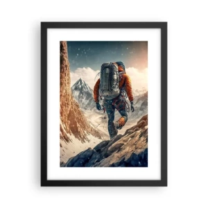 Pôster com moldura preta - Guerreiro solitário - 30x40 cm