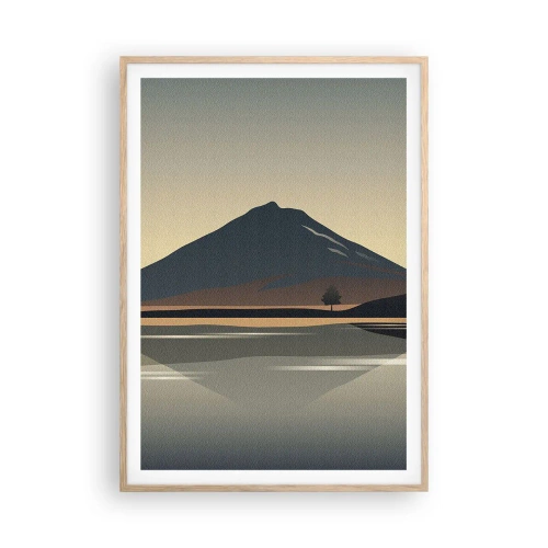 Pôster com moldura de carvalho claro - Reflexo de espelho - 70x100 cm