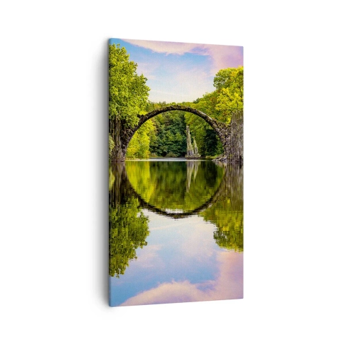 Quadro em tela - Na junção de dois mundos - 45x80 cm
