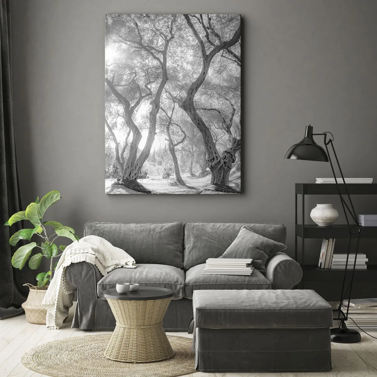 Quadro em tela - No olival - 65x120 cm