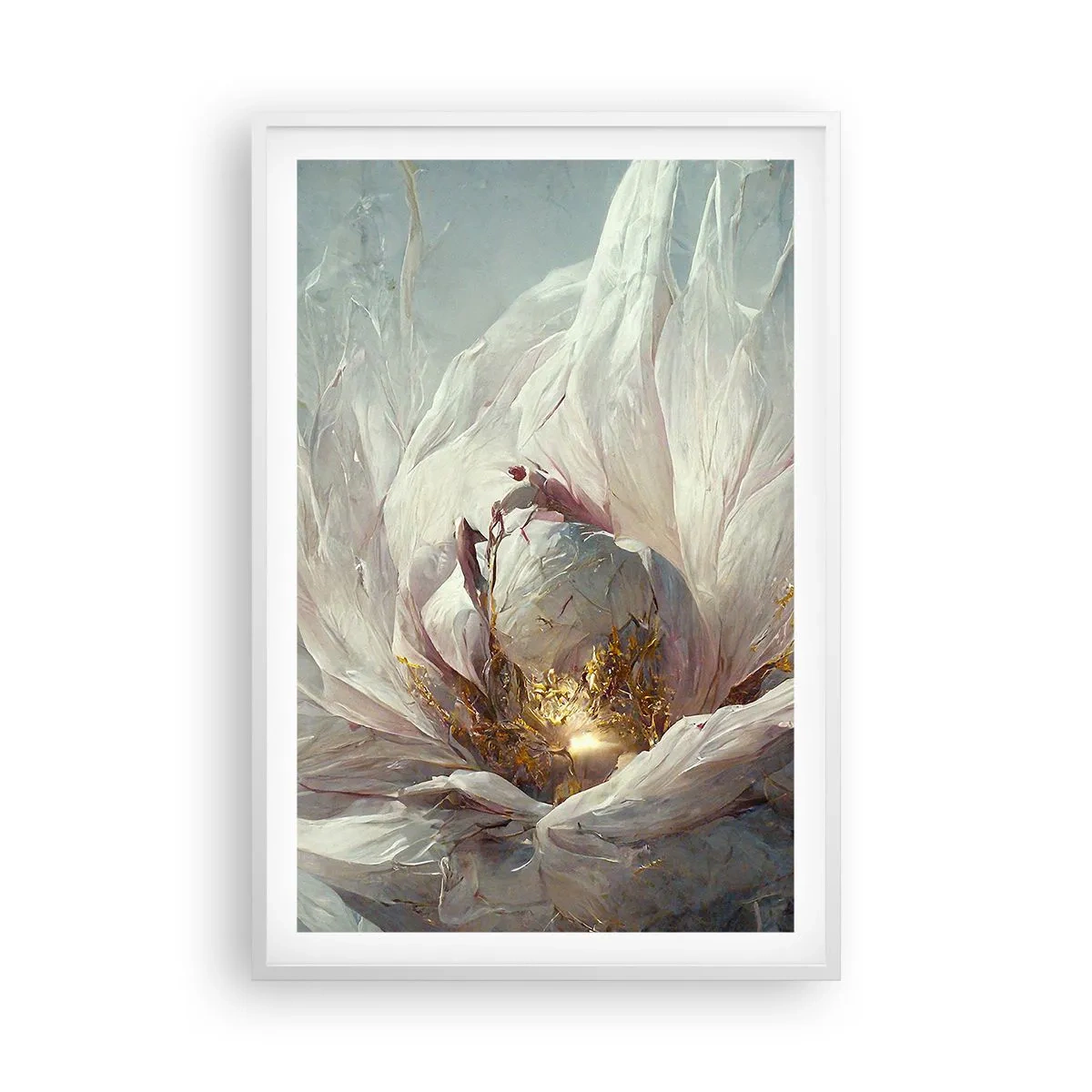 Pôster em moldura branca - Floresce uma vez a cada cem anos - 61x91 cm