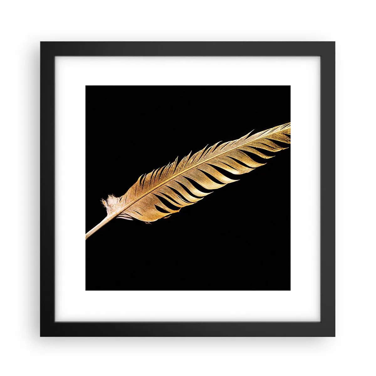 Pôster com moldura preta - É uma pena - 30x30 cm