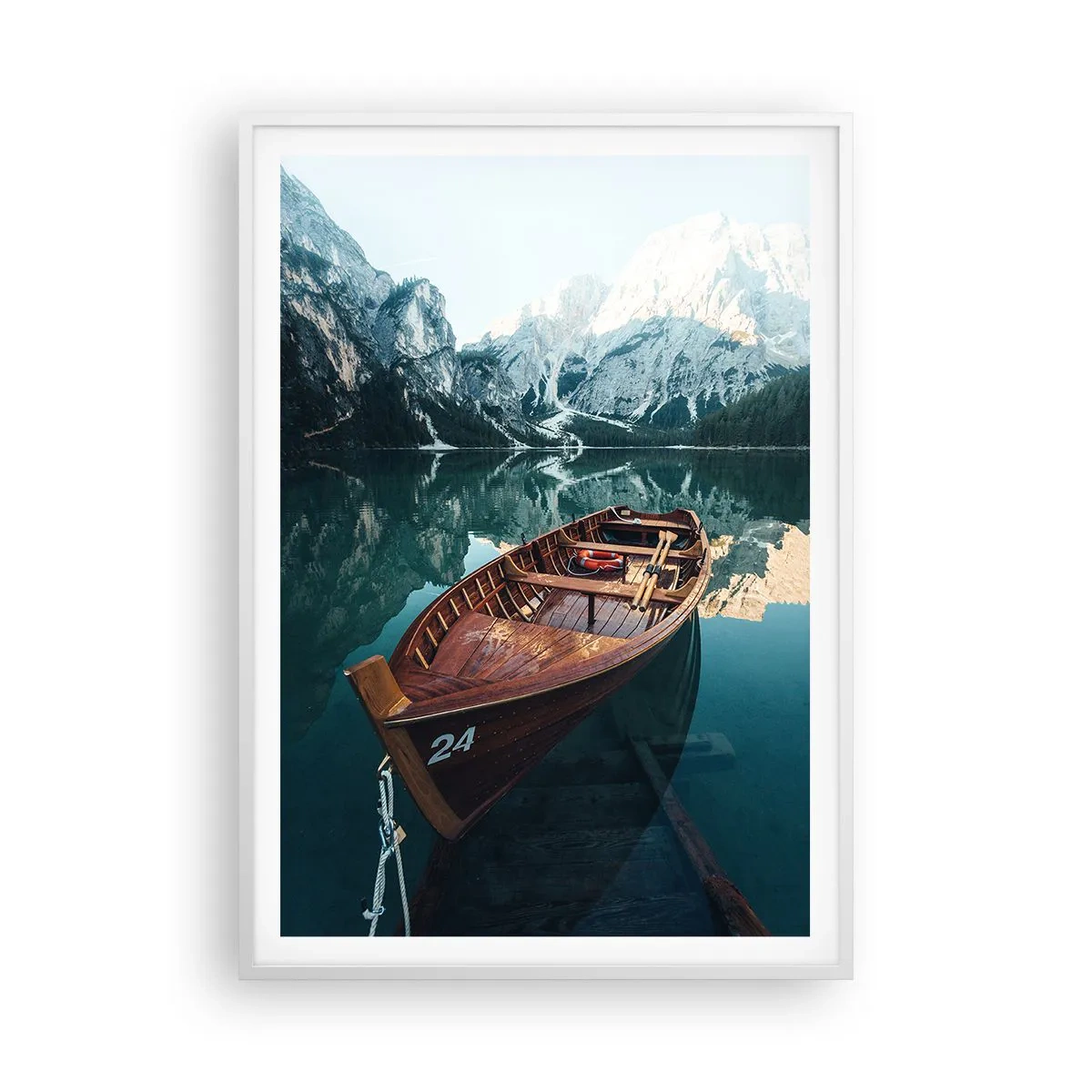 Pôster em moldura branca - Como em vidro pintado - 70x100 cm