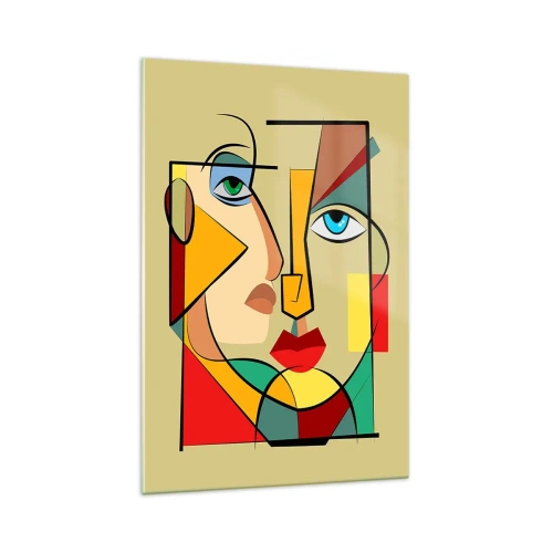 Quadro em vidro - Casal que combina - 70x100 cm