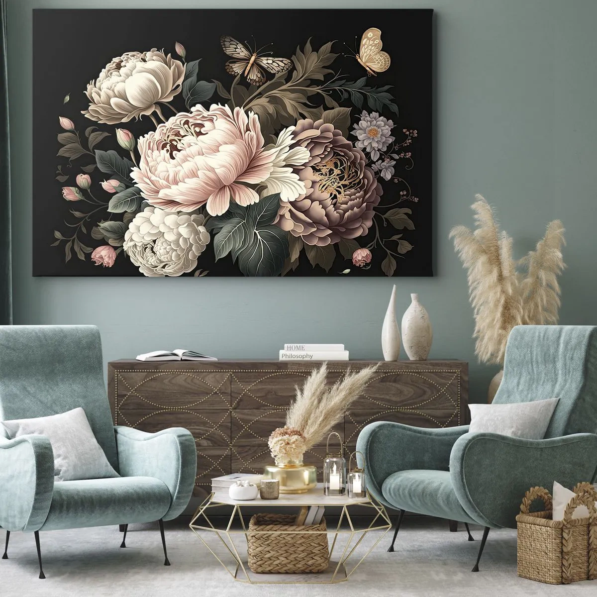 Quadro em tela - Em estilo barroco - 70x50 cm