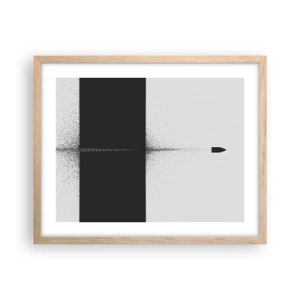 Pôster com moldura de carvalho claro - Direto para o destino - 50x40 cm