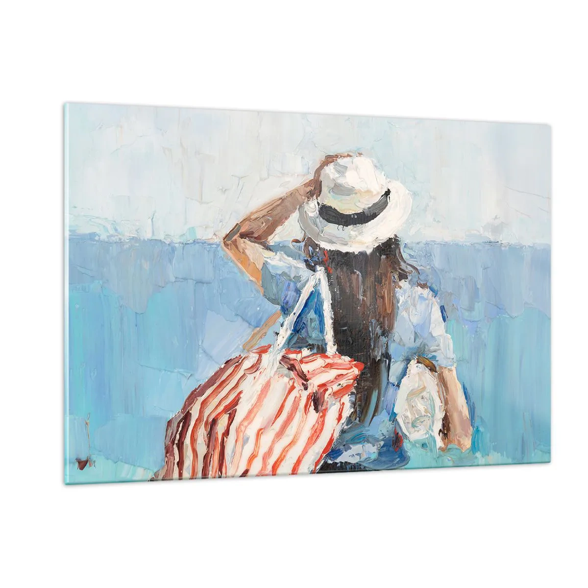 Quadro em vidro - Bem-vindo às suas férias - 120x80 cm