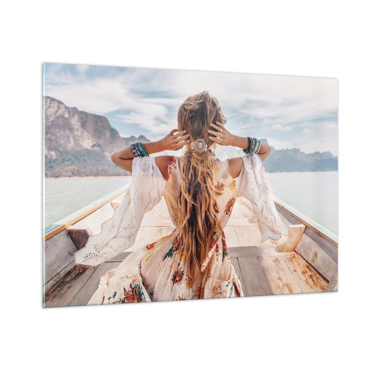 Quadro em vidro - A caminho da felicidade - 100x70 cm