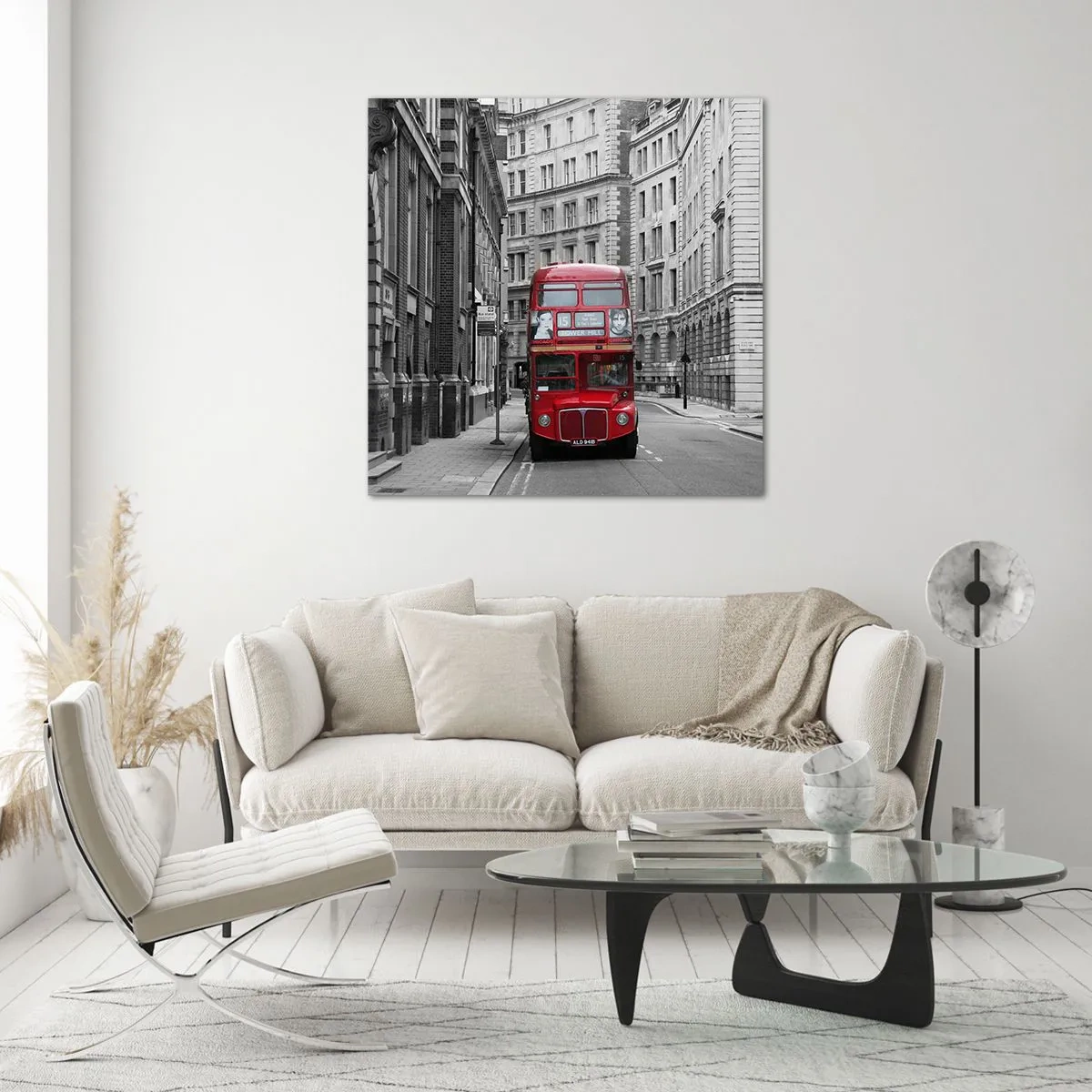 Quadro em vidro - A vida quotidiana não deve ser cinzenta - 50x50 cm