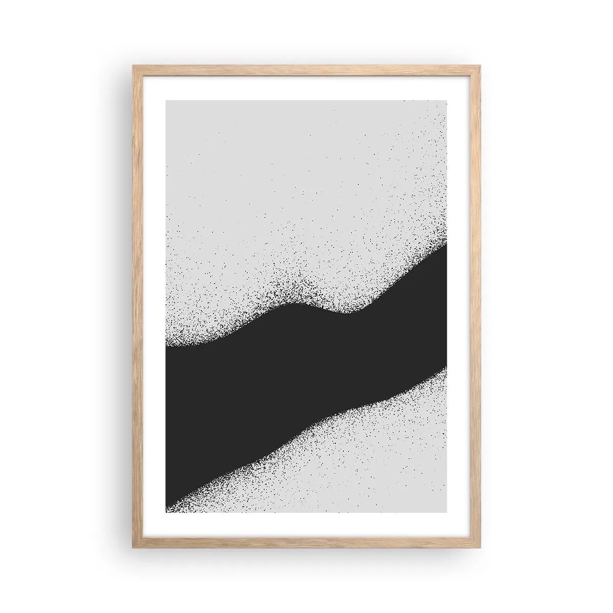 Pôster com moldura de carvalho claro - Equilíbrio suave - 50x70 cm