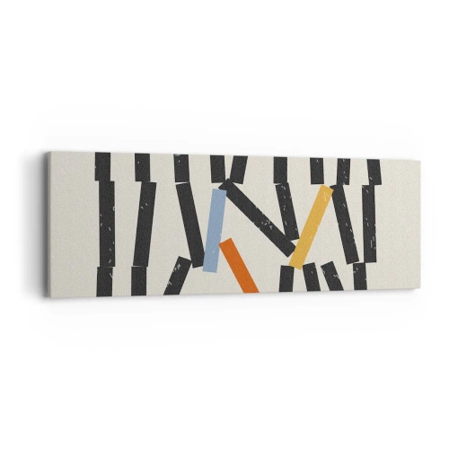 Quadro em tela - Dominó – composição - 90x30 cm